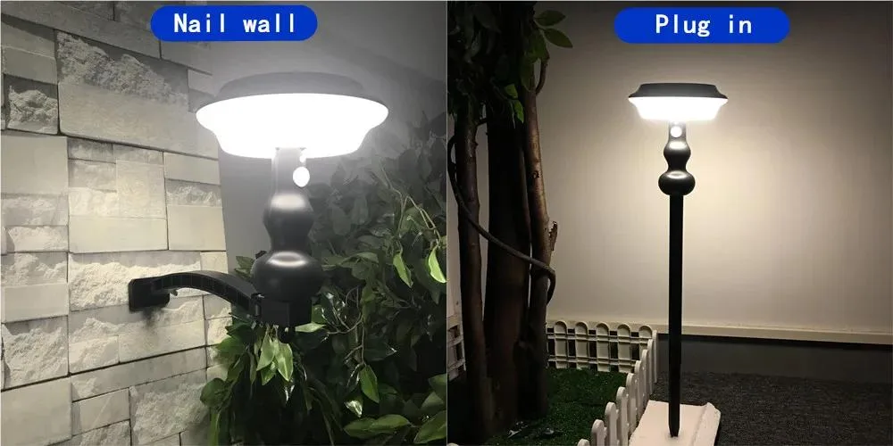 LED outdoor solar lamp with 4 modes