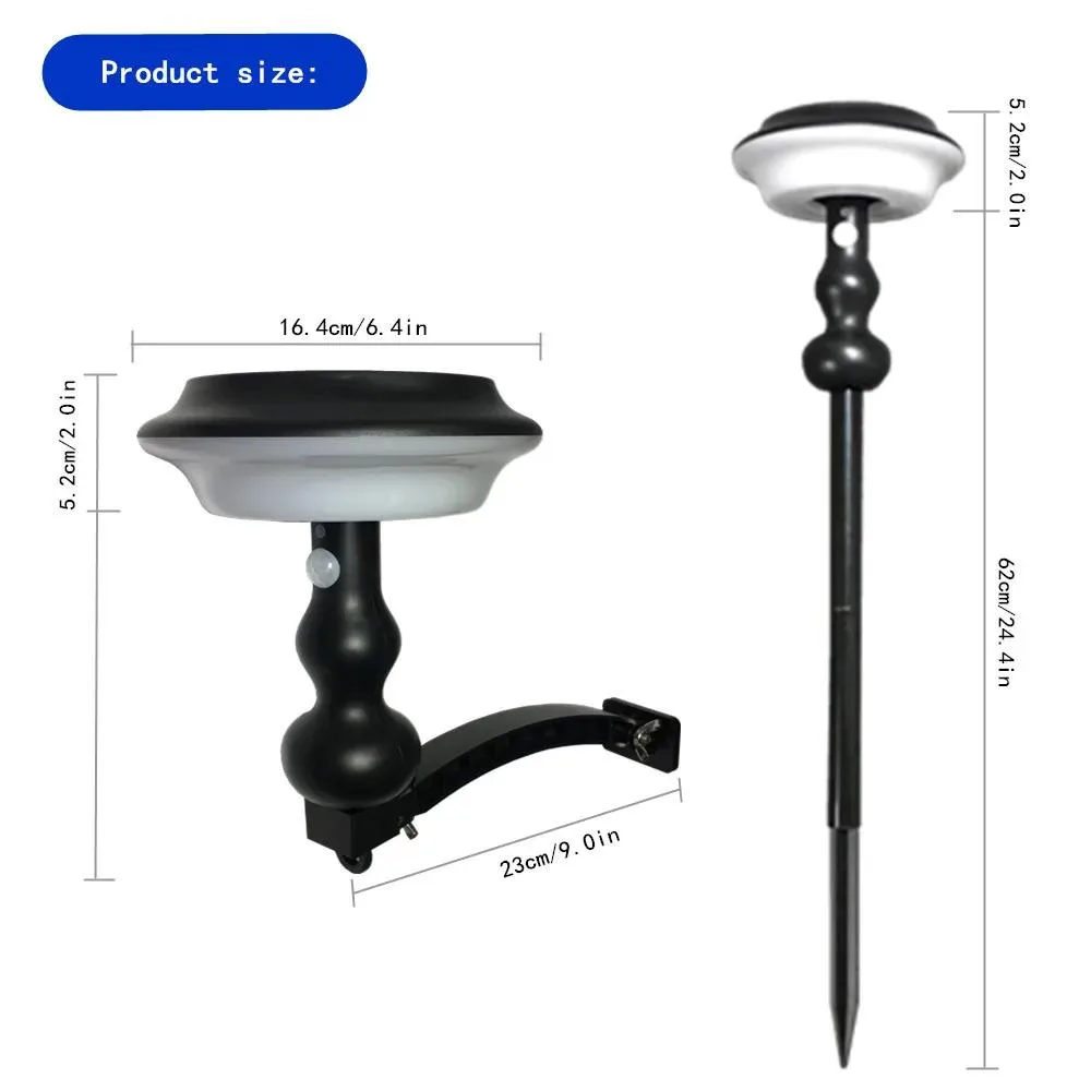 LED outdoor solar lamp with 4 modes