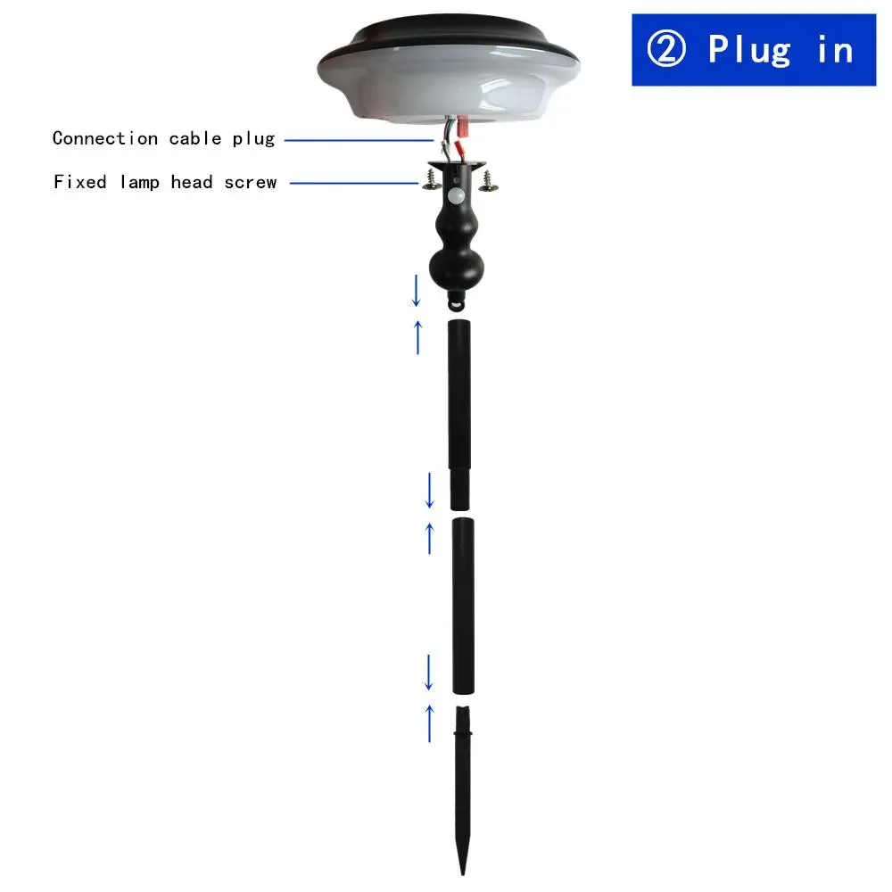 LED outdoor solar lamp with 4 modes