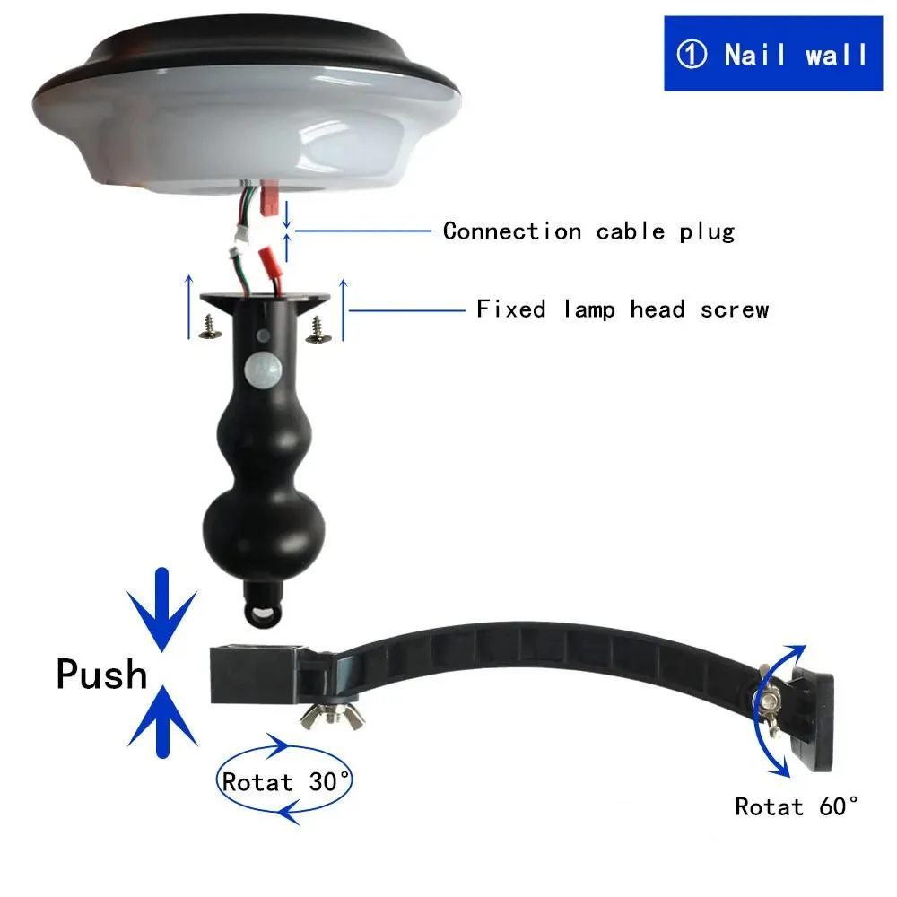 LED outdoor solar lamp with 4 modes